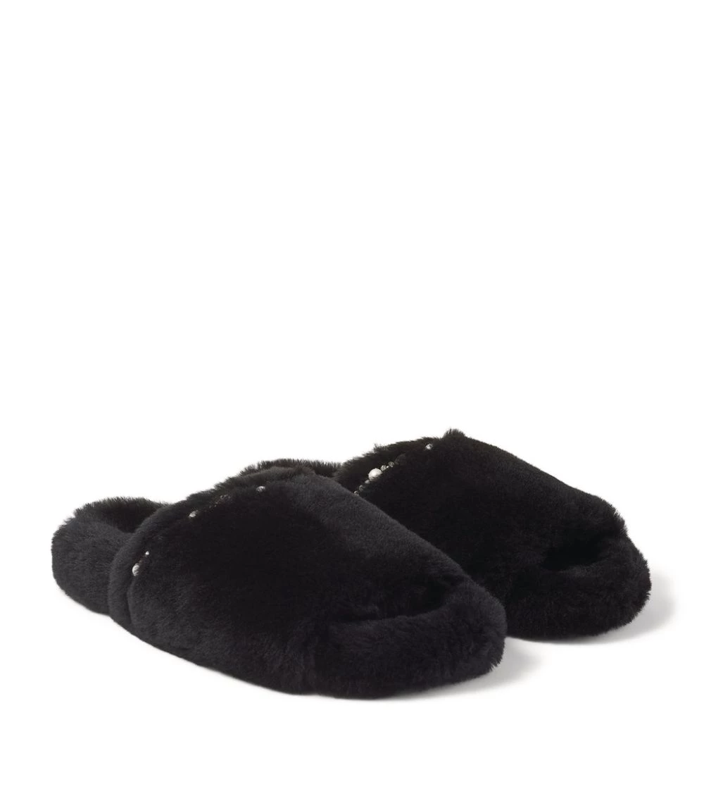 Best Pirce π Jimmy Choo Acinda Flat Shearling Mules BLACK/CRYSTAL MIX Flat Mules βοΈ 2 Best Pirce π Jimmy Choo Acinda Flat Shearling Mules BLACK/CRYSTAL MIX Flat Mules βοΈ - Image 2