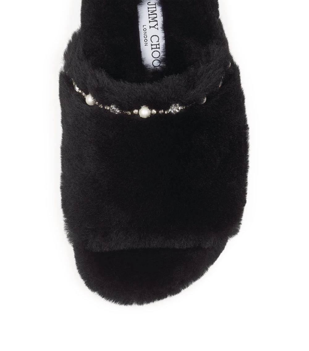 Best Pirce π Jimmy Choo Acinda Flat Shearling Mules BLACK/CRYSTAL MIX Flat Mules βοΈ 3 Best Pirce π Jimmy Choo Acinda Flat Shearling Mules BLACK/CRYSTAL MIX Flat Mules βοΈ - Image 3