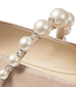 Cheap 🔔 Jimmy Choo Ade Embellished Suede Ballerina Flats Ballet pink/white Ballet Flats 👍 -Jimmy Choo Sales jimmy choo ade embellished suede ballerina flats 16906090 33535540 1000