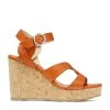 Flash Sale 👏 Jimmy Choo Aleili 100 Wedge Sandals BURNT ORANGE Wedges 🔥