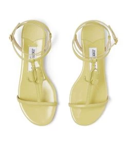 Promo 💯 Jimmy Choo Alodie Leather Sandals SUNBLEACHED Flat Sandals ❤️ -Jimmy Choo Sales jimmy choo alodie leather sandals 16905161 33535558 1000