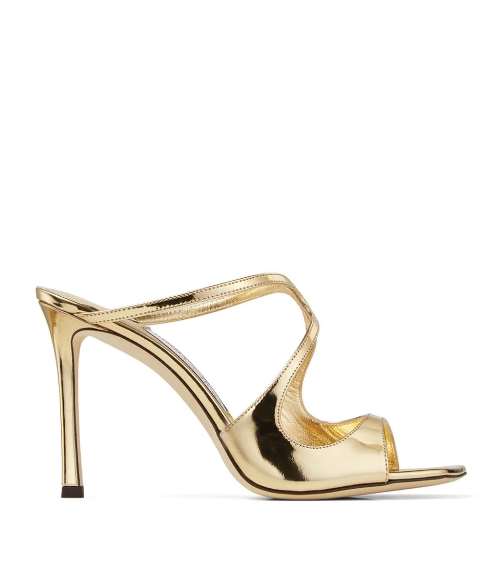 Buy β Jimmy Choo Anise 95 Leather Sandals GOLD Heeled Mules π€© 1 Buy β Jimmy Choo Anise 95 Leather Sandals GOLD Heeled Mules π€©