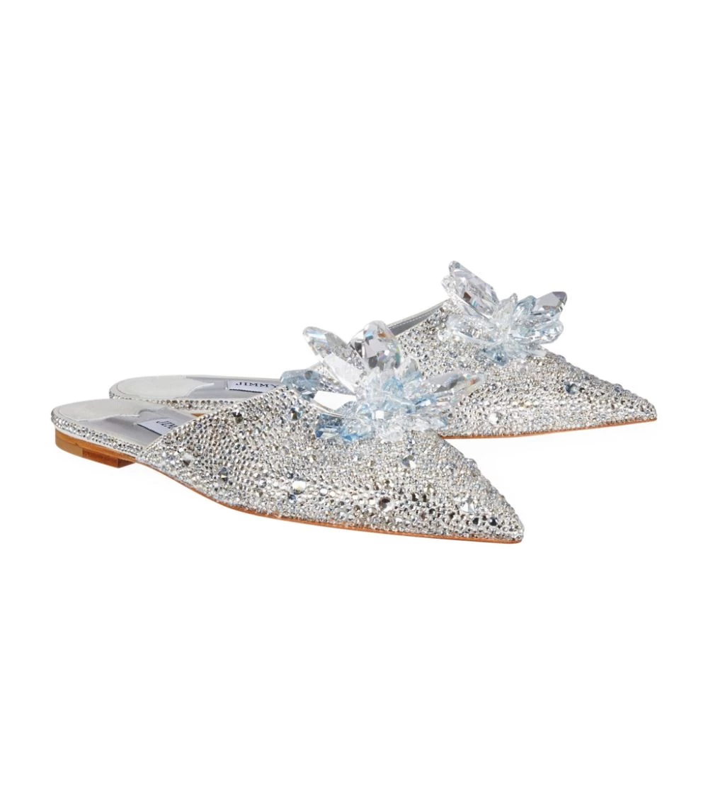 Brand new π Jimmy Choo Athea Crystal Slippers SILVER Flat Sandals π 3 Brand new π Jimmy Choo Athea Crystal Slippers SILVER Flat Sandals π - Image 3