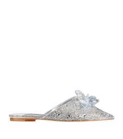 Brand new π Jimmy Choo Athea Crystal Slippers SILVER Flat Sandals π