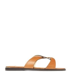 Best deal 𧨠Jimmy Choo Atia Flat Sandals CUOIO π