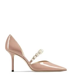 Brand new 😍 Jimmy Choo Aurelie 85 Patent Leather Pumps Ballet pink/white Courts ✨