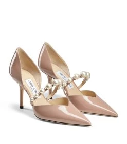 Brand new 😍 Jimmy Choo Aurelie 85 Patent Leather Pumps Ballet pink/white Courts ✨ -Jimmy Choo Sales jimmy choo aurelie 85 patent leather pumps 16906088 33535542 1000