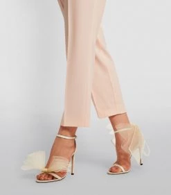 Best Sale 🎁 Jimmy Choo Aveline 100 Mesh Fascinator Sandals LATTE/LATTE Peep Toe 👠 Heels ⌛ -Jimmy Choo Sales jimmy choo aveline 100 mesh fascinator sandals 14858615 32531724 1000