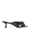 Best Sale 👏 Jimmy Choo Avenue 50 Leather Mules BLACK Heel Sandals 💯