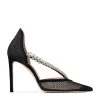 Coupon 🛒 Jimmy Choo Bee 100 Mesh Pumps BLACK/CRYSTAL Courts 🛒