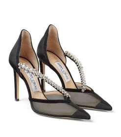 Coupon 🛒 Jimmy Choo Bee 100 Mesh Pumps BLACK/CRYSTAL Courts 🛒 -Jimmy Choo Sales jimmy choo bee 100 mesh pumps 16931287 33638447 1000