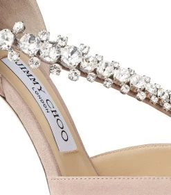 Flash Sale 🛒 Jimmy Choo Bee 100 Suede Pumps BALLET PINK/CRYSTAL Courts 👏 -Jimmy Choo Sales jimmy choo bee 100 suede pumps 16930503 33637689 1000