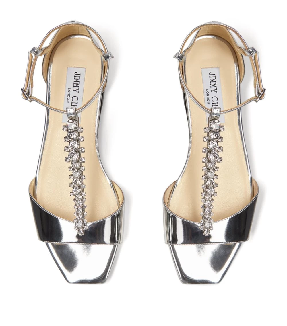 Best Pirce βοΈ Jimmy Choo Bella Embellished Leather Sandals SILVER/CRYSTAL Flat Sandals π― 2 Best Pirce βοΈ Jimmy Choo Bella Embellished Leather Sandals SILVER/CRYSTAL Flat Sandals π― - Image 2