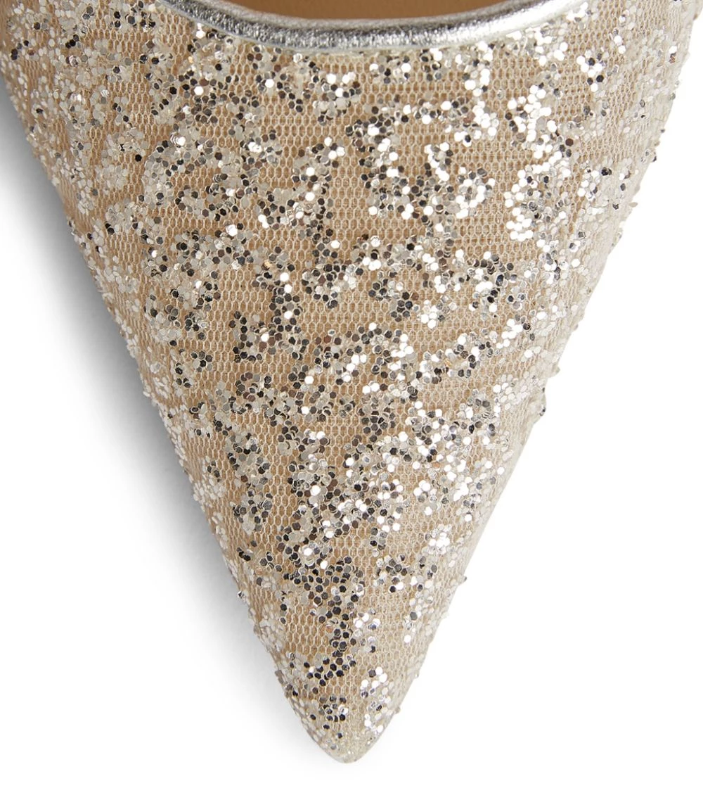 Best Sale π Jimmy Choo Bing 100 Glitter Mules SILVER π 6 Best Sale π Jimmy Choo Bing 100 Glitter Mules SILVER π - Image 6