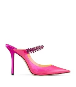 Brand new π€© Jimmy Choo Bing 100 Mules HOT PINK/PINK β