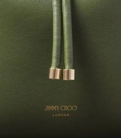 Deals 🧨 Jimmy Choo Bon Bon Top-Handle Bag SEAWEED/LIGHT GOLD Bucket Bags ✨ -Jimmy Choo Sales jimmy choo bon bon top handle bag 17315460 35440759 1000