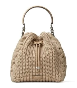 Wholesale 🤩 Jimmy Choo Bon Bon Top-Handle Bag BARLEY/SILVER Top Handle Bags 👍