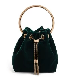Coupon π Jimmy Choo Bon Bon Top-Handle Bag DARK GREEN Top Handle Bags π€©