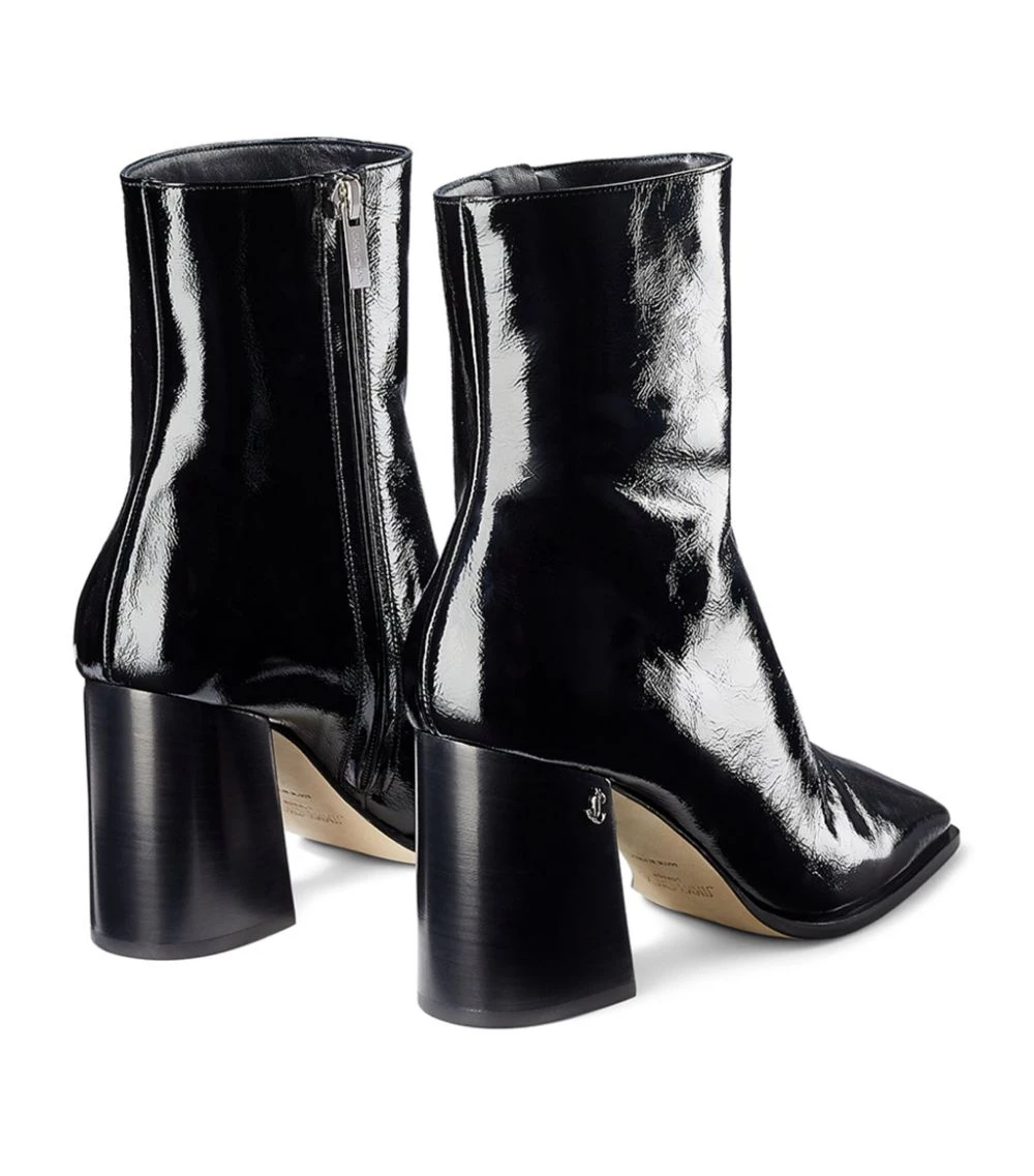Outlet π Jimmy Choo Bryelle 85 Glossy Leather Boots BLACK Ankle Boots 𧨠3 Outlet π Jimmy Choo Bryelle 85 Glossy Leather Boots BLACK Ankle Boots 𧨠- Image 3
