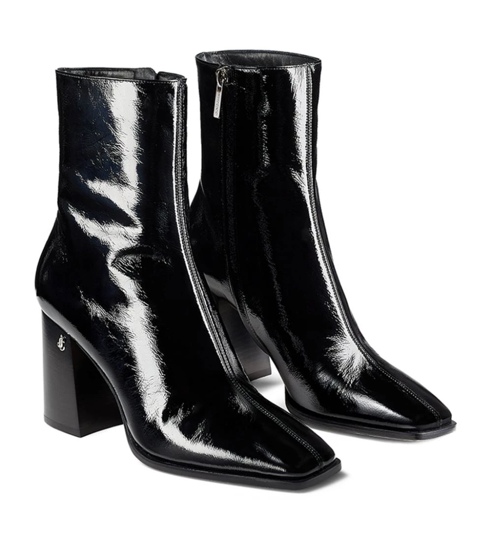 Outlet π Jimmy Choo Bryelle 85 Glossy Leather Boots BLACK Ankle Boots 𧨠2 Outlet π Jimmy Choo Bryelle 85 Glossy Leather Boots BLACK Ankle Boots 𧨠- Image 2