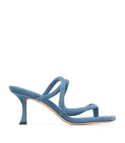 Budget π Jimmy Choo Cape 70 Suede Mules BUTTERFLY BLUE Heel Sandals π―