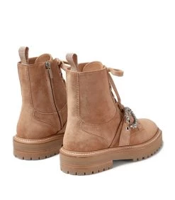 Promo 😍 Jimmy Choo Cora Suede Ankle Boots CARAMEL/CRYSTAL 🛒 -Jimmy Choo Sales jimmy choo cora suede ankle boots 16932303 34367242 1000