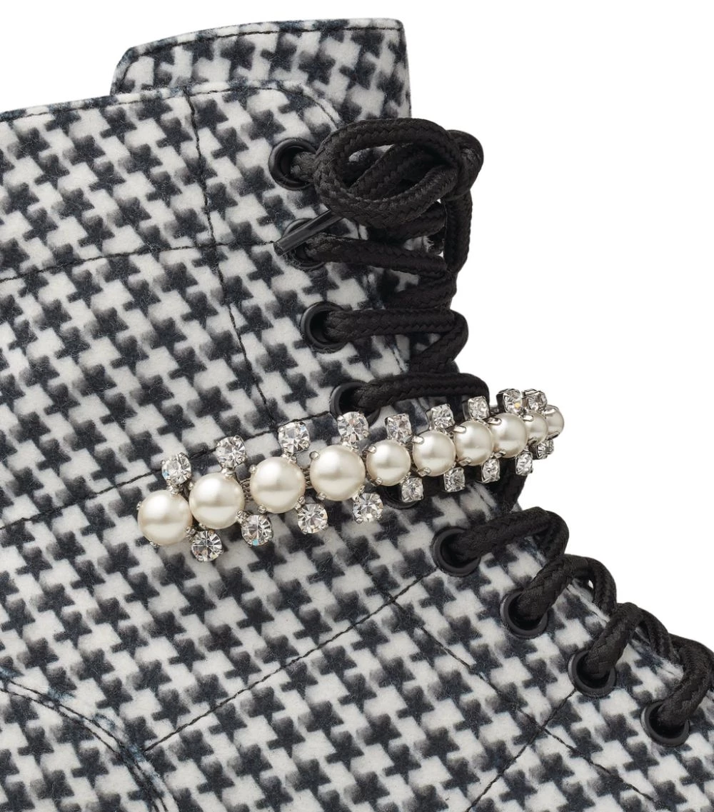 Promo π Jimmy Choo Cruz Embellished Houndstooth Boots Latte/black Ankle Boots π₯ 2 Promo π Jimmy Choo Cruz Embellished Houndstooth Boots Latte/black Ankle Boots π₯ - Image 2