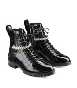 Brand new 🔥 Jimmy Choo Cruz Embellished Leather Ankle Boots BLACK ✔️ -Jimmy Choo Sales jimmy choo cruz embellished leather ankle boots 17192104 34738873 1000