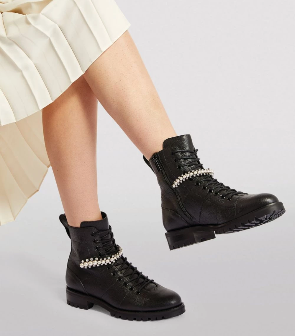 Top 10 ⭐ Jimmy Choo CRUZ FLAT BLACK/WHITE Ankle Boots ✔️ 5 Top 10 ⭐ Jimmy Choo CRUZ FLAT BLACK/WHITE Ankle Boots ✔️ - Image 5