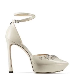 Best Pirce π Jimmy Choo Dahl 125 Patent Leather Pumps LATTE Courts π₯