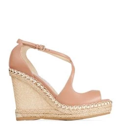 Buy 🎁 Jimmy Choo Dakota 120 Wedge Sandals BALLET PINK Wedges 🧨