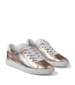 Flash Sale 🎉 Jimmy Choo Diamond Leather Metallic Sneakers V SILVER/ROSE GOLD/W Low-Top Sneakers ✔️ -Jimmy Choo Sales jimmy choo diamond leather metallic sneakers 16320117 31926471 1000