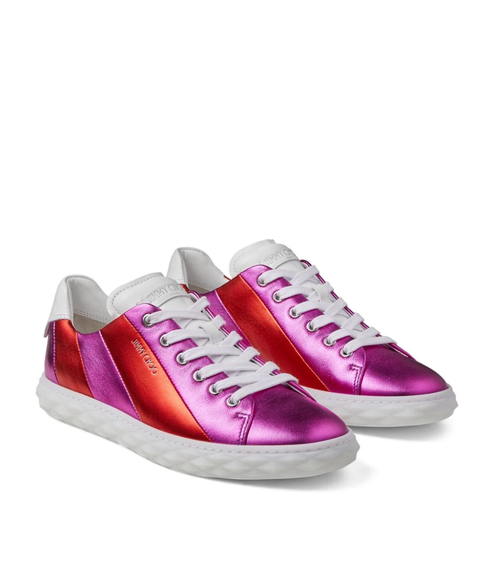 Outlet π Jimmy Choo Diamond Leather Metallic Sneakers V MANDARIN RED/FUCHS Low-Top Sneakers π 5 Outlet π Jimmy Choo Diamond Leather Metallic Sneakers V MANDARIN RED/FUCHS Low-Top Sneakers π - Image 5