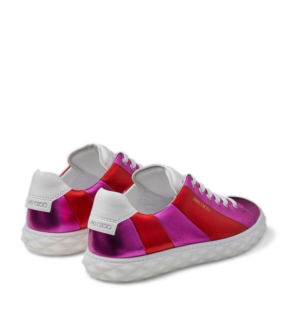 Outlet π Jimmy Choo Diamond Leather Metallic Sneakers V MANDARIN RED/FUCHS Low-Top Sneakers π 4 Outlet π Jimmy Choo Diamond Leather Metallic Sneakers V MANDARIN RED/FUCHS Low-Top Sneakers π - Image 4