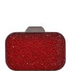 Hot Sale ❤️ Jimmy Choo Embellished Cloud Clutch Bag RED MIX Clutch Bags 👏