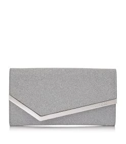 New π― Jimmy Choo Emmie Clutch Bag SILVER Clutch Bags π
