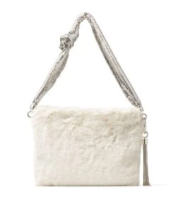 Budget ⭐ Jimmy Choo Faux Fur Callie Shoulder Bag LATTE Shoulder Bags ✔️