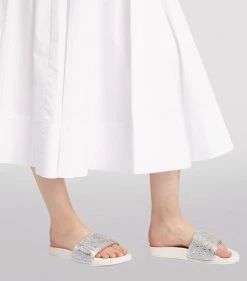 Cheapest 🛒 Jimmy Choo Fitz Crystal-Embellished Satin Slides V IVORY/CRYSTAL ✔️ -Jimmy Choo Sales jimmy choo fitz crystal embellished satin slides 16905249 34361770 1000