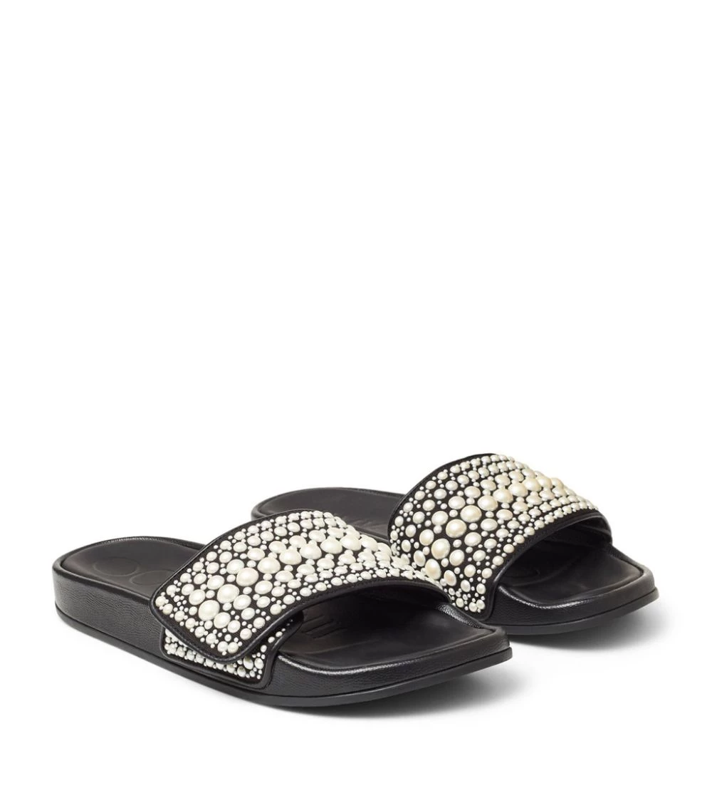 Wholesale β Jimmy Choo Fitz Embellished Canvas-Leather Slides V BLACK π₯ 4 Wholesale β Jimmy Choo Fitz Embellished Canvas-Leather Slides V BLACK π₯ - Image 4