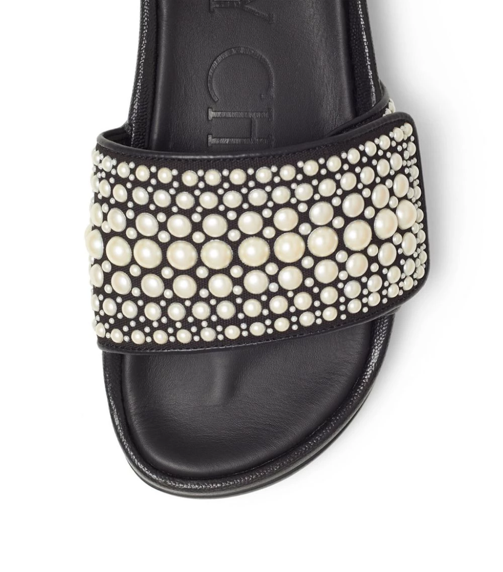 Wholesale β Jimmy Choo Fitz Embellished Canvas-Leather Slides V BLACK π₯ 2 Wholesale β Jimmy Choo Fitz Embellished Canvas-Leather Slides V BLACK π₯ - Image 2