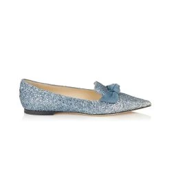 Flash Sale π€© Jimmy Choo Gabie Glitter Flats silver/dusk blue Flat Sandals π