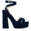 Brand new 😍 Jimmy Choo Gaia 140 Velvet Platform Sandals NAVY Heeled Sandals 🔔