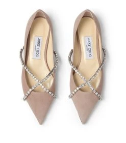 Buy 😍 Jimmy Choo Genevi Leather Ballet Flats BALLET PINK/CRYSTAL 🛒 -Jimmy Choo Sales jimmy choo genevi leather ballet flats 16320054 31923144 1000