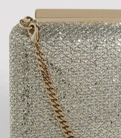 Best Sale 🔥 Jimmy Choo Glitter Ellipse Clutch Bag CHAMPAGNE Clutch Bags ✨ -Jimmy Choo Sales jimmy choo glitter ellipse clutch bag 14858612 26702834 1000