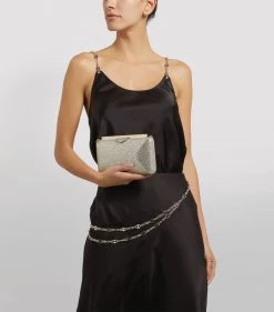 Best Sale 🔥 Jimmy Choo Glitter Ellipse Clutch Bag CHAMPAGNE Clutch Bags ✨ -Jimmy Choo Sales jimmy choo glitter ellipse clutch bag 14858612 26705907 1000