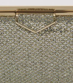 Best Sale 🔥 Jimmy Choo Glitter Ellipse Clutch Bag CHAMPAGNE Clutch Bags ✨ -Jimmy Choo Sales jimmy choo glitter ellipse clutch bag 14858612 26705912 1000