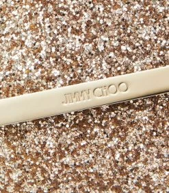 Promo ❤️ Jimmy Choo Glitter Emmie Clutch Bag ROSE GOLD/GOLD/SILVE Clutch Bags 🧨 -Jimmy Choo Sales jimmy choo glitter emmie clutch bag 14969430 25397327 1000