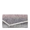 Best deal 🎉 Jimmy Choo Glitter Emmie Clutch Bag BALLET PINK/SILVER/A Clutch Bags 🔔