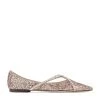 Best deal 🧨 Jimmy Choo Glitter Genevi Ballet Flats ROSE MIX/CRYSTAL HON ✔️