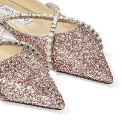 Best deal 🧨 Jimmy Choo Glitter Genevi Ballet Flats ROSE MIX/CRYSTAL HON ✔️ -Jimmy Choo Sales jimmy choo glitter genevi ballet flats 17571623 36392302 1000